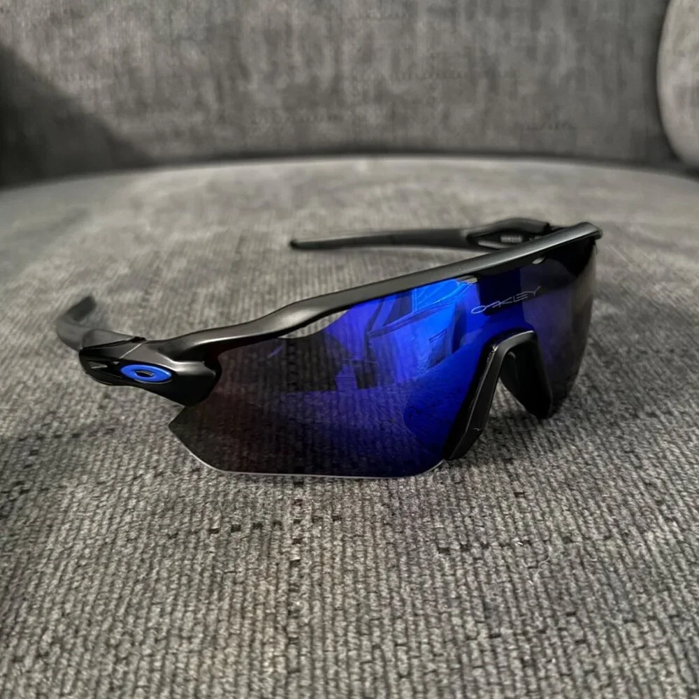Oakley Radar EV PRIZM Polarized Sapphire Iridium OO9208 Black Frame - Picture 1 of 13